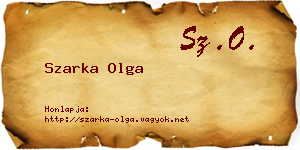 Szarka Olga névjegykártya